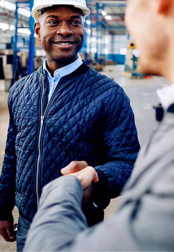 Two men shaking hands